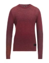 Dondup Man Sweater Burgundy Size 36 Alpaca Wool, Wool, Polyamide