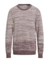 Dondup Man Sweater Burgundy Size 42 Wool In Brown