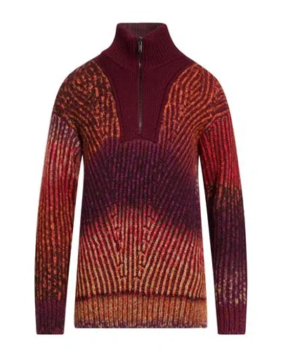 Dondup Man Sweater Burgundy Size 42 Wool, Acrylic, Polyamide, Alpaca Wool In Red