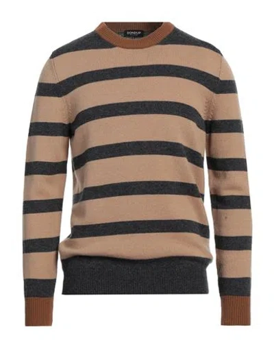 Dondup Man Sweater Camel Size 38 Wool, Cashmere In Brown