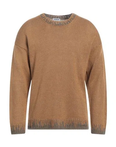 Dondup Man Sweater Camel Size 44 Linen, Cotton In Beige