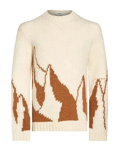 Dondup Man Sweater Camel Size 46 Alpaca Wool, Polyamide, Wool In Sand