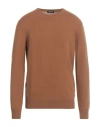Dondup Man Sweater Camel Size 40 Wool, Elastane