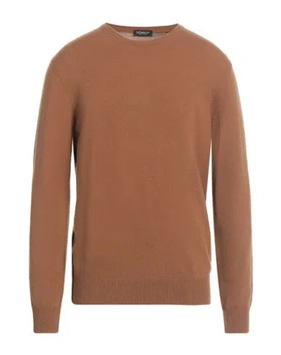 DONDUP DONDUP MAN SWEATER CAMEL SIZE 46 MERINO WOOL, CASHMERE