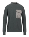 Dondup Man Sweater Dark Green Size 46 Wool, Elastane