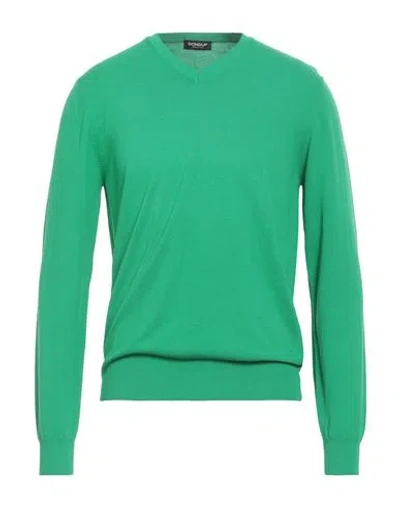 Dondup Man Sweater Green Size 44 Cotton