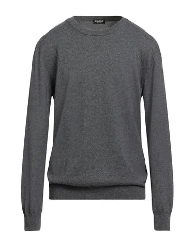 Dondup Man Sweater Grey Size 44 Cashmere, Silk In Gray