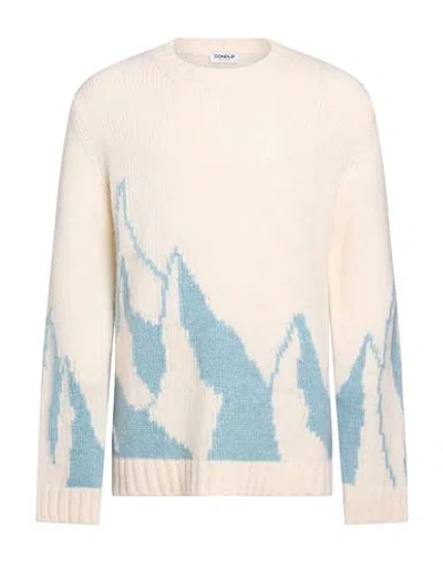 Dondup Man Sweater Ivory Size 44 Alpaca Wool, Polyamide, Wool In Neutral