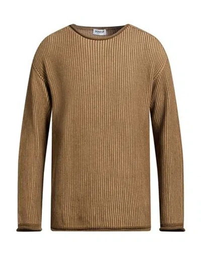 Dondup Man Sweater Khaki Size 44 Cotton In Sand