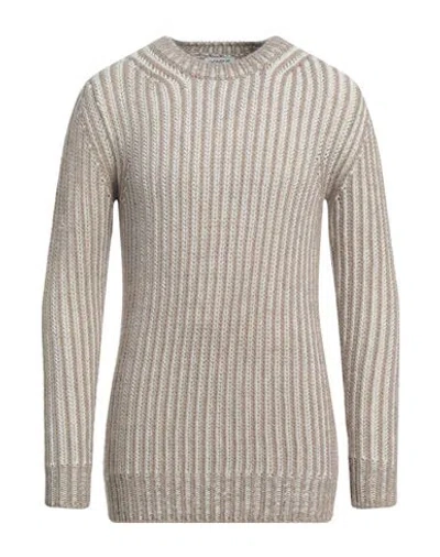 Dondup Man Sweater Light Brown Size 42 Wool, Acrylic, Alpaca Wool In Beige