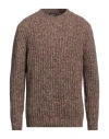 Dondup Man Sweater Light Brown Size 42 Wool, Cashmere, Polyamide In Beige