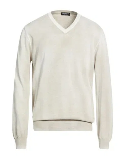 Dondup Man Sweater Light Grey Size 42 Cotton In Gray