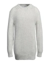 Dondup Man Sweater Light Grey Size 42 Wool, Acrylic, Alpaca Wool In Grey