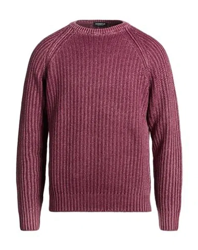 Dondup Man Sweater Mauve Size 40 Wool In Purple