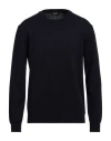 Dondup Man Sweater Black Size 44 Merino Wool, Cashmere In Blue