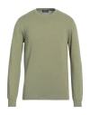 Dondup Man Sweater Military Green Size 46 Cotton