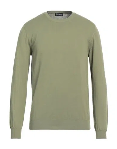 Dondup Man Sweater Military Green Size 46 Cotton