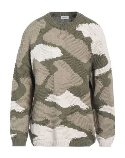 Dondup Man Sweater Military Green Size 44 Cotton, Polyamide