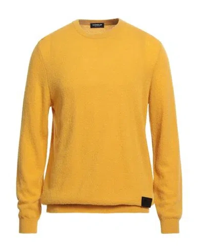 Dondup Man Sweater Mustard Size 42 Wool, Polyamide, Cashmere In Yellow