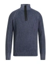 Dondup Man Sweater Navy Size 40 Wool In Blue