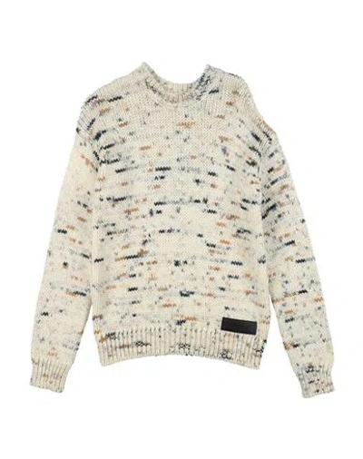 Dondup Man Sweater Off White Size 14 Wool