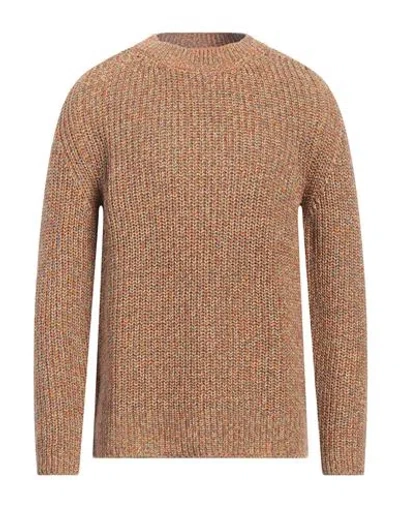 Dondup Man Sweater Orange Size 42 Cotton