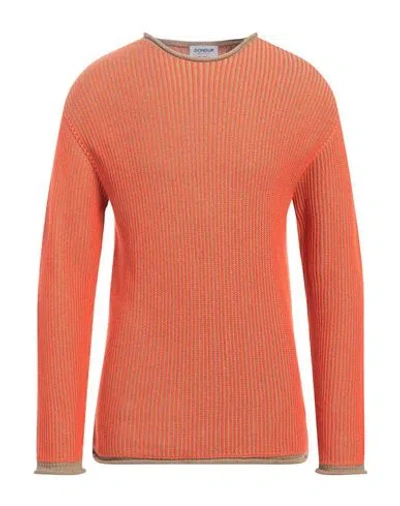 Dondup Man Sweater Orange Size 44 Cotton