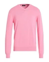 Dondup Man Sweater Pink Size 44 Cotton In Pink