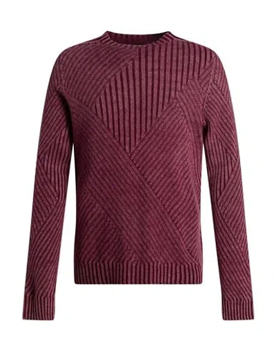 Dondup Man Sweater Plum Size 40 Wool, Cashmere In Purple