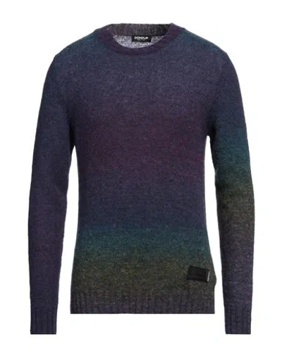 Dondup Man Sweater Purple Size 38 Alpaca Wool, Wool, Polyamide In Purple