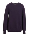 Dondup Man Sweater Purple Size 44 Cashmere