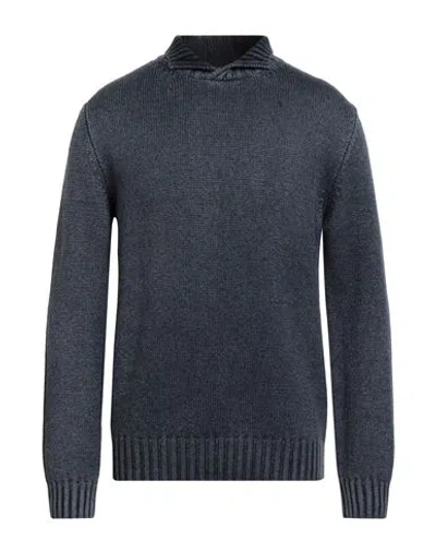 Dondup Man Sweater Slate Blue Size 40 Wool