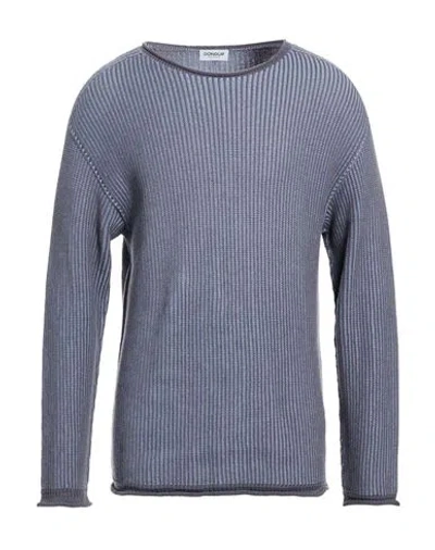 Dondup Man Sweater Slate Blue Size 42 Cotton