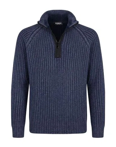Dondup Man Sweater Slate Blue Size 42 Wool