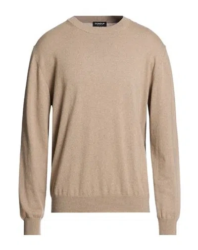Dondup Man Sweater Taupe Size 44 Cashmere, Silk In Gray