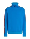 Dondup Man Sweatshirt Azure Size L Polyester, Cotton In Blue