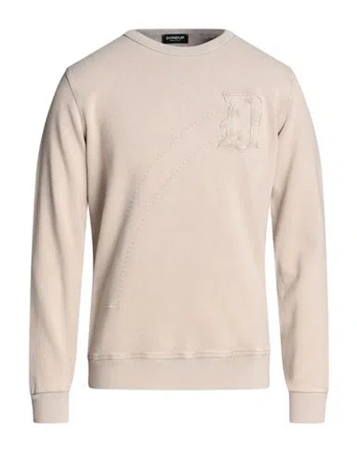 Dondup Man Sweatshirt Beige Size L Cotton In Brown