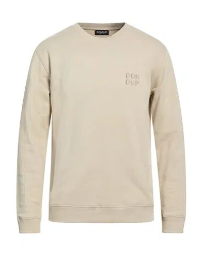 Dondup Man Sweatshirt Beige Size L Cotton, Elastane In Brown