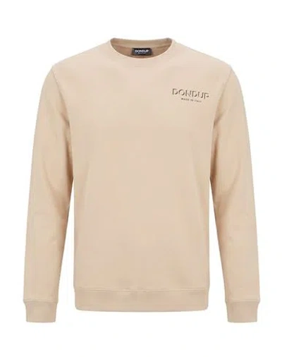 Dondup Man Sweatshirt Beige Size S Cotton In Neutral