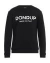 Dondup Man Sweatshirt Black Size L Cotton, Elastane In Black