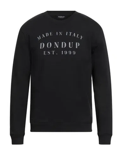 Dondup Man Sweatshirt Black Size L Cotton, Elastane
