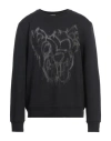 Dondup Man Sweatshirt Black Size L Cotton, Polyamide In Black