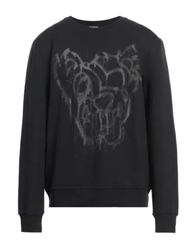 Dondup Man Sweatshirt Black Size L Cotton, Polyamide