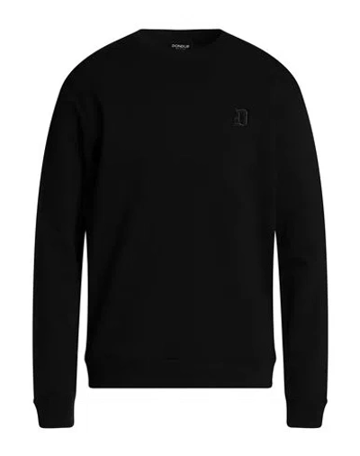 Dondup Man Sweatshirt Black Size M Cotton, Elastane