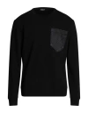 Dondup Man Sweatshirt Black Size Xl Cotton, Elastomultiester, Elastane In Black