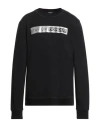 Dondup Man Sweatshirt Black Size Xxl Cotton In Black