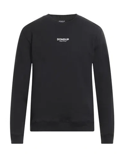 Dondup Man Sweatshirt Black Size Xxl Cotton, Elastane