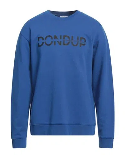 Dondup Man Sweatshirt Blue Size Xl Cotton, Elastane In Blue