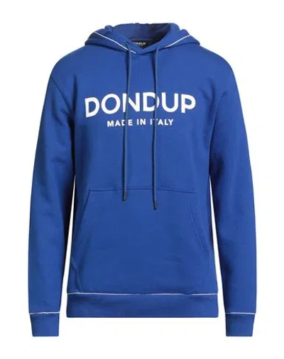 Dondup Man Sweatshirt Bright Blue Size L Cotton In Multi