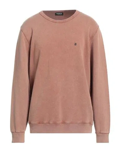 Dondup Man Sweatshirt Brown Size Xl Cotton In Pink